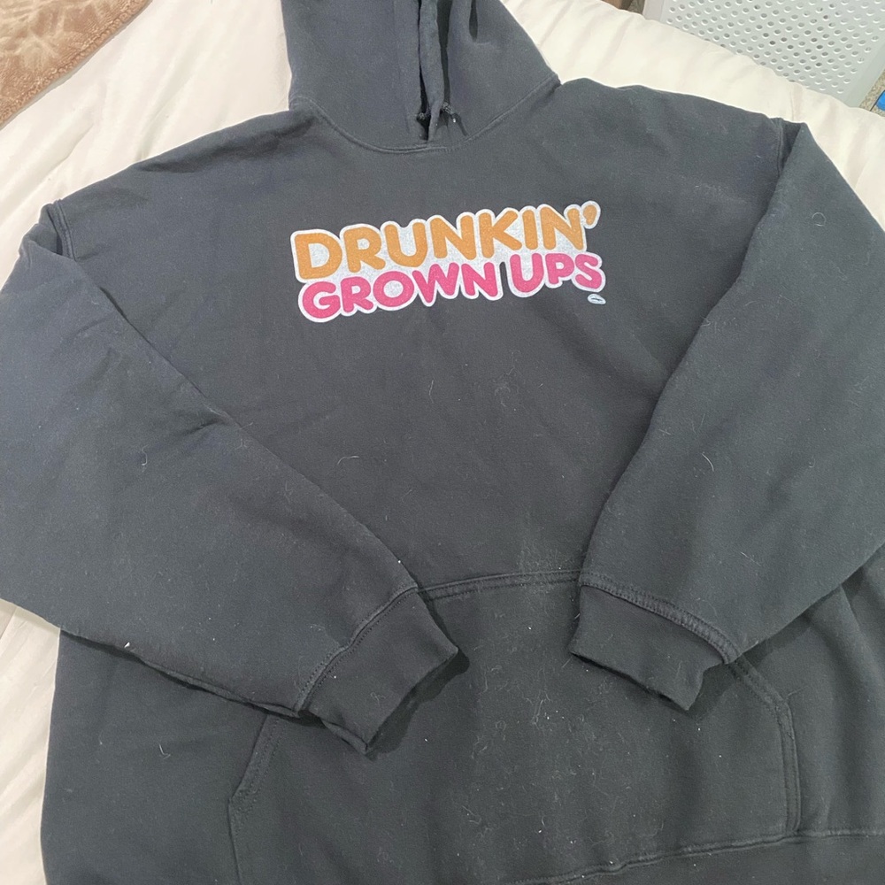 Drunkin' Grown Ups Black Hoodie